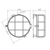 Aplique estanco redondo de aluminio y vidrio, hasta 60W, temperaturas extremas